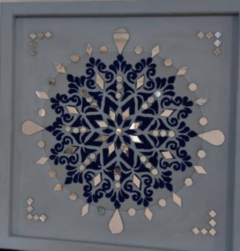 آینه کاری روی بافت مخمل